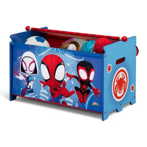 Miniatura 12 de Delta Children Marvel Spidey y sus sorprendentes amigos Juego de 3 piezas para cuarto de juegos infantil – Incluye mesa, silla y caja de juguetes
