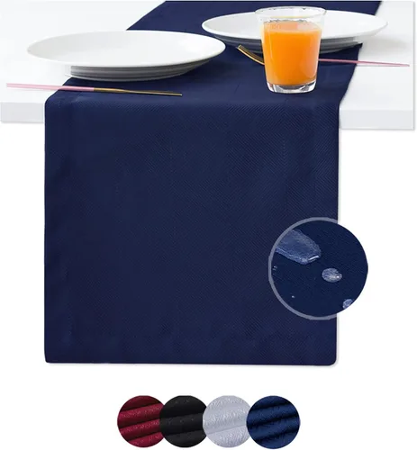Miniatura 12 de Camino de mesa negro de 36 pulgadas, camino de mesa auxiliar impermeable, bufanda de tocador, caminos de mesa de comedor pequeños y cortos