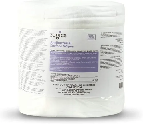 Miniatura 8 de Zogics Toallitas antibacterianas, toallitas desinfectantes para superficies y equipos de gimnasio registradas en la EPA (800 toallitas) +