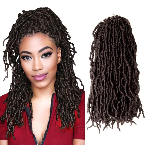 Miniatura 38 de Niseyo Rastas de pelo sintético de ganchillo de 24 pulgadas, 6 paquetes de extensiones de cabello sintético lacio de ganchillo largo