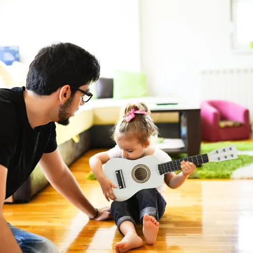 Miniatura 7 de Ciieeo 14ZI1812MUUIS1,21.1*6.9*2.4 in - 21 guitarras acústicas pequeñas, guitarra acústica clásica con cuerda de púa para principiantes, niños