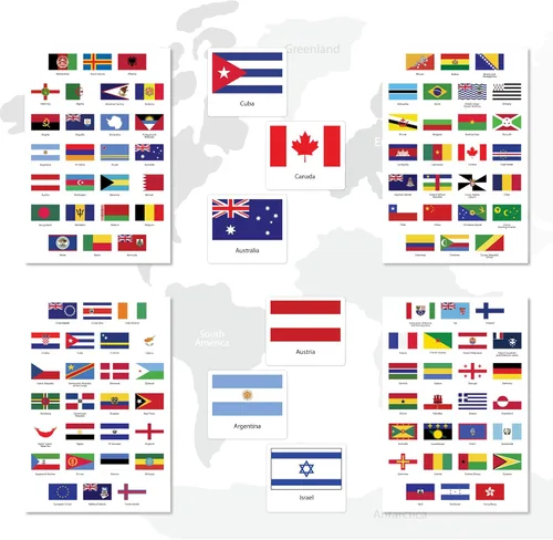 Miniatura 7 de Calcomanías de banderas del mundo – Juego de banderas de país premium y calcomanías de bandera pequeña – Banderas del mundo duraderas y calcomanías