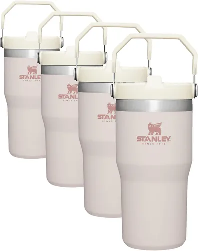 Miniatura 77 de Stanley IceFlow - Vaso con pajilla abatible con asa, de 20 onzas, tapa giratoria y popote abatible, botella de agua resistente a fugas, acero