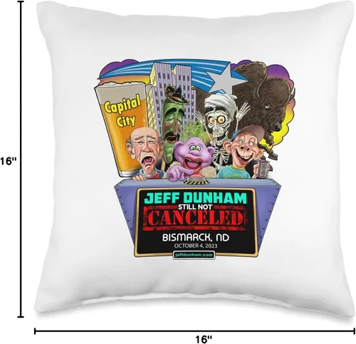 Miniatura 4 de JEFF DUNHAM Bismarck, ND (2023) - Almohada de 16 x 16 pulgadas, multicolor