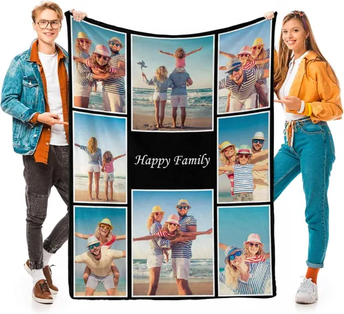 Miniatura 17 de D-Story Mantas personalizadas con fotos, regalos personalizados para parejas, regalos de aniversario y cumpleaños para esposa, marido, novia, novio