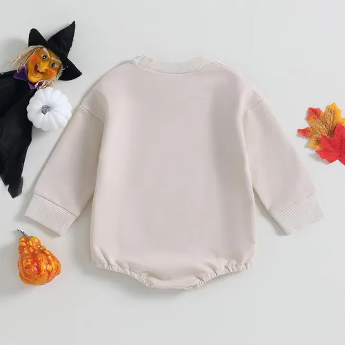 Miniatura 78 de Ropa de Halloween para bebé niña, sudadera con estampado de calabaza, mameluco de burbujas, lindo traje de Acción de Gracias de otoño