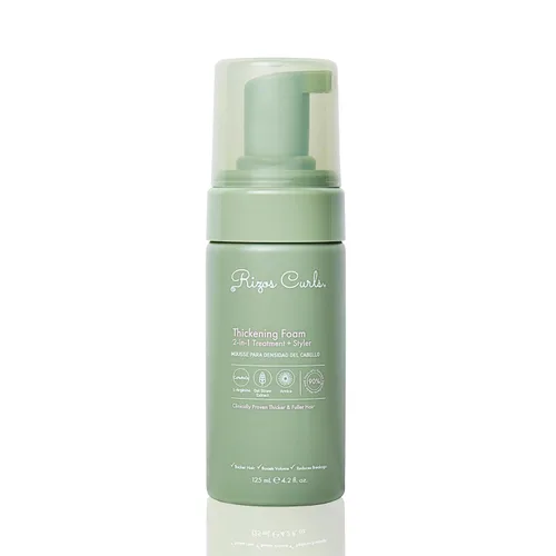 Rizos Curls Tratamiento 2 en 1 de espuma espesante + moldeador, mejora el grosor del cabello, reduce la rotura, aumenta el volumen en las raíces y