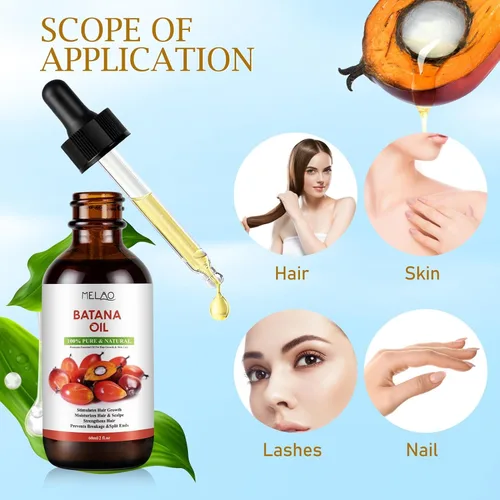 Miniatura 2 de Aceite de batana para el crecimiento del cabello 100% puro y natural, elimina las puntas abiertas, mejora el brillo del cabello y la piel, nutre