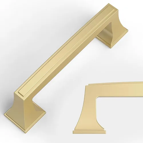 Miniatura 13 de Amerdeco ZH0010 - Paquete de 10 tiradores de gabinete de níquel satinado cepillado de 3 pulgadas (2.992 in) con agujero central para gabinetes