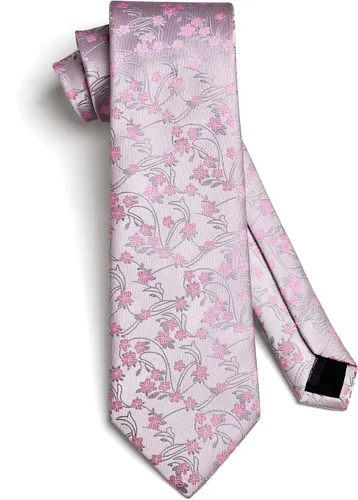 Miniatura 18 de Corbatas florales tejidas clásicas para hombre, corbata cuadrada de bolsillo, corbatas formales para hombres, boda con pañuelo