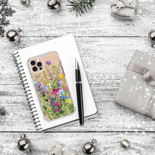 Miniatura 6 de bicol Funda para iPhone 11 Pro con Protector de Pantalla y Protector de Lente de Cámara - Diseños de Flores Florales de Moda para Mujeres y Niñas