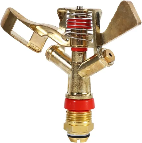 Miniatura 9 de Rociador oscilante de latón resistente para césped, conexión de 1/2 pulgada, rotación de 360 grados, riego de largo alcance para patio y jardín