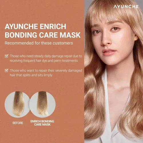 Miniatura 4 de AYUNCHE Enrich Bonding - Mascarilla capilar de 6.7 onzas líquidas, reparación intensiva de la unión, mejora la humedad profunda y la elasticidad