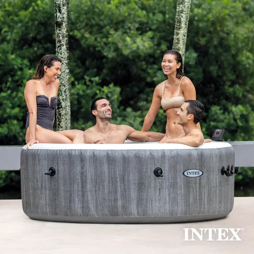 Miniatura 9 de INTEX 28439EP PureSpa Greywood Deluxe - Juego de spa inflable: incluye cubierta de eficiencia energética - Aplicación de control de spa - Panel
