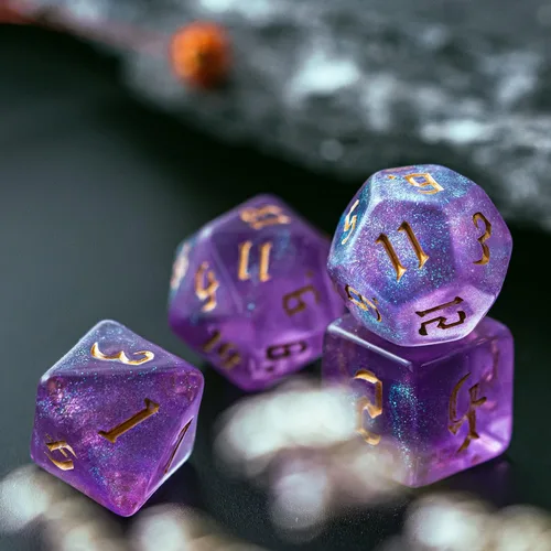 Miniatura 5 de Juego de 10 dados poliédricos DND (70 piezas) con 2 bolsas de cuero, juego de dados D&D para Calabozos y Dragones, juegos de mesa RPG