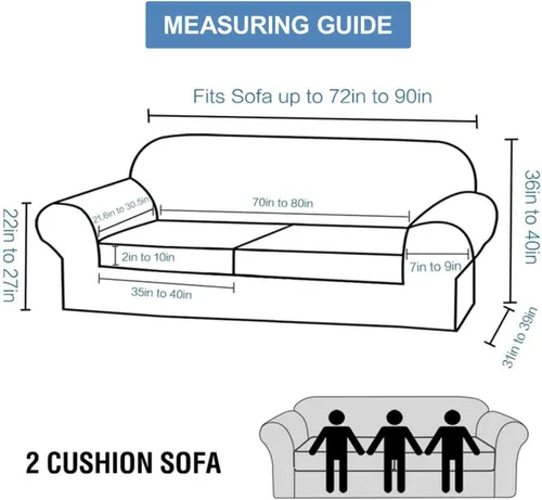 Miniatura 2 de CUCRAF Funda para sofá con cojines de 3 piezas, fundas deslizantes de terciopelo suave y grueso para sofá de la sala de estar, protector de muebles