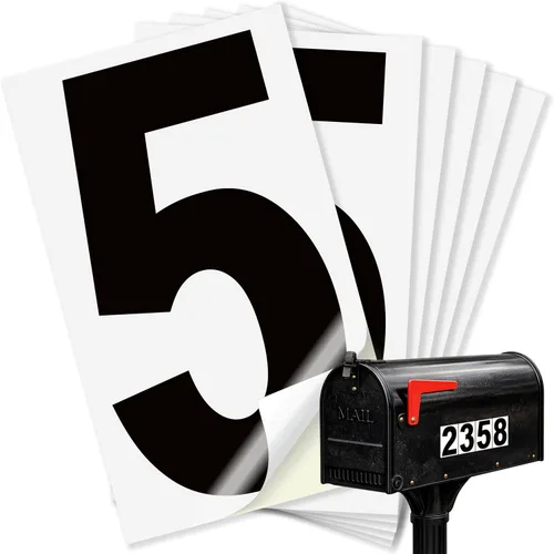 Miniatura 46 de iSYFIX Calcomanías de vinilo negro número 0 (Zero) – Paquete de 6 calcomanías de 1.5 pulgadas – Calcomanías de alta calidad, fondo reflectante