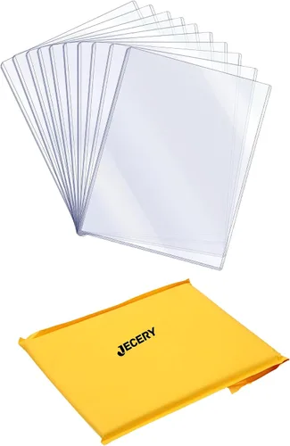 Miniatura 8 de Jecery 10 protectores rígidos de impresión de 8.5 x 11 pulgadas, protectores de páginas de papel de plástico rígido transparente para documentos