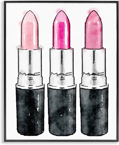 Miniatura 44 de Stupell Industries Fashioner - Librero de maquillaje con acuarela dorada blanca, diseño de Amanda Greenwood, arte de pared, 11 x 14 pulgadas, marco