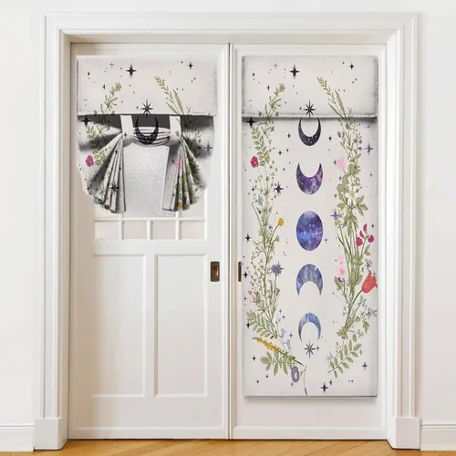 Miniatura 7 de Cortinas de puerta negras y rojas para ventanas de puerta, estampado de leopardo y cebra, cortinas de ventana para puerta de vidrio francesa