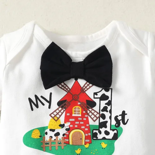 Miniatura 4 de Traje de primer cumpleaños de granja para bebé niño