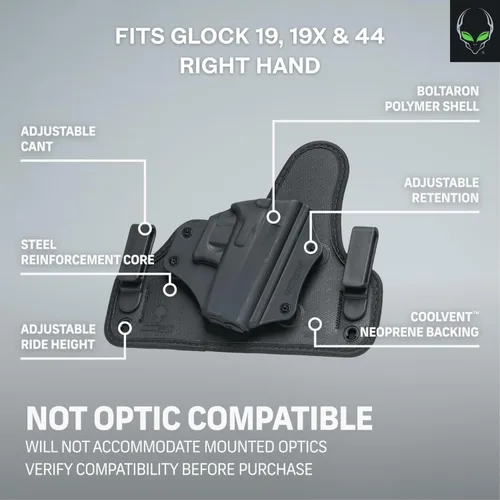 Miniatura 2 de Alien Gear Cloak Tuck 3.5 IWB - Funda para arma de uso diario cómoda - Ajuste personalizado - Perfil elegante y duradero - Para mano derecha