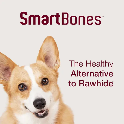 Miniatura 9 de SmartBones Masticables medianos con mantequilla de maní real sin piel cruda, masticables para perros, 4