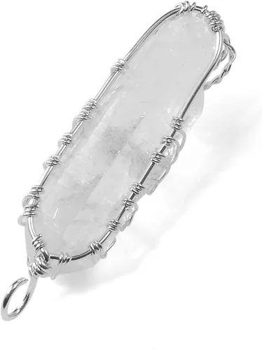 Miniatura 7 de Top Plaza - Collar de cristal curativo de piedra natural cruda, diseño de árbol de la vida, envuelto en alambre, con dije de cuarzo transparente