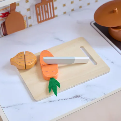 Miniatura 11 de Teamson Kids Cocina de madera para niños pequeños con accesorios, juego de cocina de simulación para niños a partir de 3 años, juego de cocina