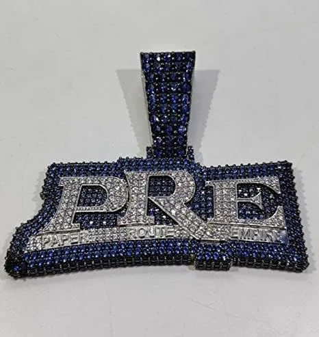 Miniatura 3 de DTJEWELS - Juego de puntas de corte redondo de 3.00 quilates con diamantes y zafiro azul para hombre, con nombre personalizado, plata de ley 925