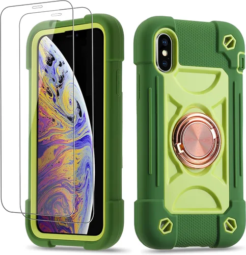 Miniatura 52 de Funda para iPhone Se3/iPhone Se2, iPhone 6/6S, iPhone 7/iPhone 8 de 4.7 pulgadas con soporte de anillo, con 2 protectores de pantalla resistentes