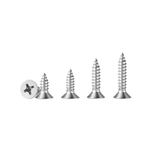 Miniatura 11 de #4 Kit surtido de tornillos de madera pequeños de cabeza plana, 420 piezas, tornillo corto Phillips, chapado en zinc amarillo, montaje de bisagra