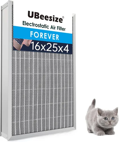 Miniatura 20 de UBeesize 20x25x1 Filtro de aire electrostático reutilizable para HVAC y aire acondicionado, filtro para estufa, MERV 8, lavable, dura toda la vida