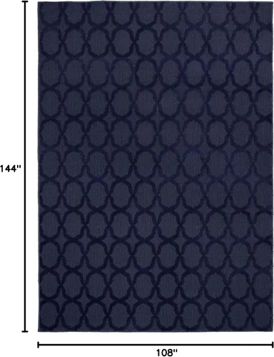 Miniatura 180 de Garland Rug Sparta - Alfombra antideslizante de polipropileno de 2 pies x 12 pies, color negro, ideal para salas de estar y pasillos, elegante