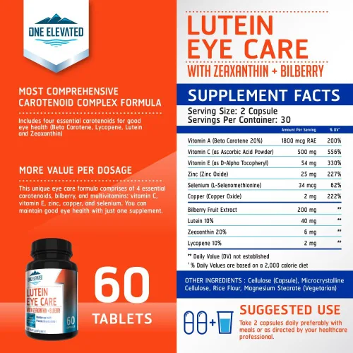 Miniatura 2 de Fórmula para el cuidado de los ojos súper fuerte recientemente mejorada, luteína de grado farmacéutico, zeaxantina, arándano, mayor