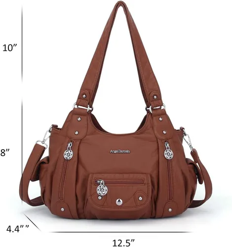 Miniatura 2 de Angel Barcelo Bolsos de cuero sintético para mujer, bolso de hombro, a la moda, bolsas para niñas