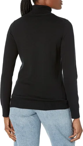 Miniatura 3 de Tienda Essentials - Suéter para mujer con cuello tortuga manga larga ligero de ajuste clásico