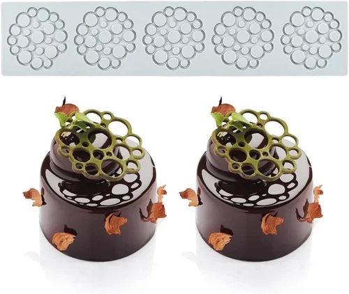 Miniatura 3 de Moldes de silicona de hojas huecas, moldes de chocolate con forma de corazón, geometría, molde de silicona 3D, molde de hojas de caramelo