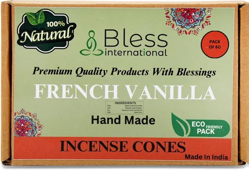Miniatura 69 de Bless International Conos de incienso 100% naturales de lavanda hechos a mano, sumergidos a mano, libres de químicos orgánicos para purificación