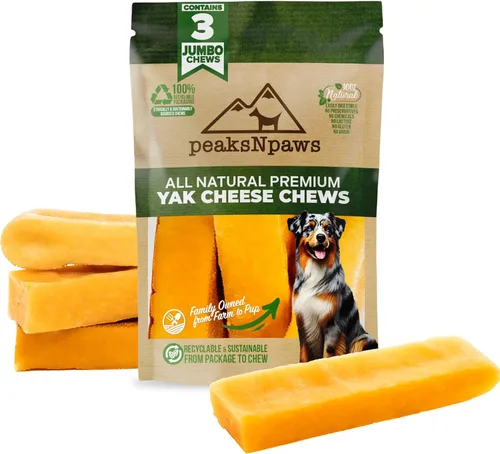 Miniatura 10 de peaksNpaws Masticables para perros del Himalaya, queso Yak alto en proteínas, sin lactosa, tratamiento natural para mascotas, palitos masticables