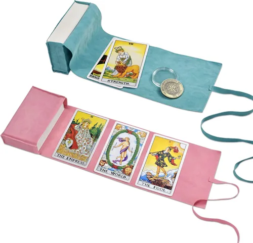 Miniatura 8 de Knana 3 piezas Soporte para cartas de Tarot, Bolso de Terciopelo para Tarot, Accesorios de Tarot - Blanco y Gris Estilo 1
