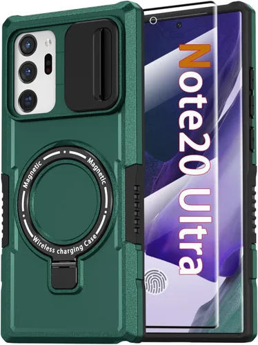 Miniatura 107 de Funda magnética para Samsung Galaxy Note 20 Ultra con soporte de anillo [con protector de pantalla] [Compatible con carga inalámbrica MagSafe] Funda