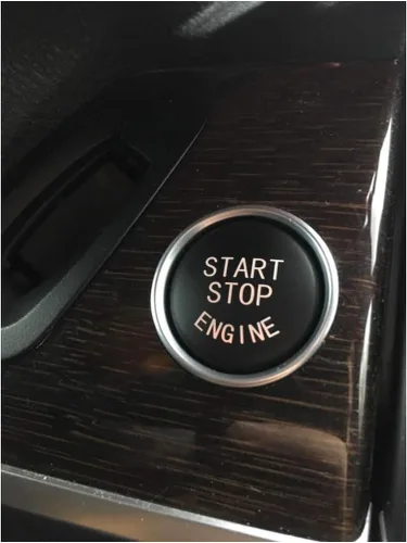 Miniatura 3 de Cubierta negra para interruptor de arranque y parada de motor de automóvil para BMW Interior 1 3 5 6 X1 X3 X5 X6 Series, E81 E90 E91 E60 E63 E84 E83