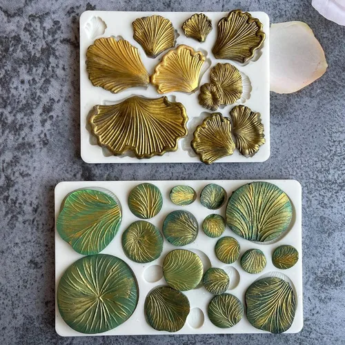 Miniatura 7 de Moldes de fondant de hongos, 2 piezas, hongos de plantas, ginkgo biloba, decoración de tartas, moldes de silicona, para dulces, chocolate, flores