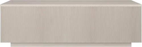Miniatura 3 de Henn&Hart Mesa de centro rectangular acanalada de perfil bajo de 48 pulgadas para sala de estar, habitación familiar u oficina, color blanco aliso