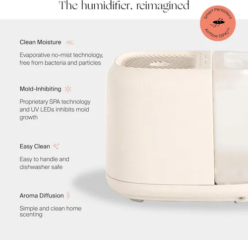 Miniatura 2 de Canopy Humidificador para Habitación Grande, Crema, Espacio de Vida Grande, Tiempo de Funcionamiento de 36 Horas, Tanque de 5.5L - Incluye