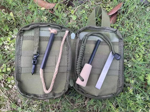 Miniatura 2 de Kit de iniciación de fuego de pedernal y acero, varillas de ferro, herramienta de supervivencia de arranque de incendios de magnesio para camping