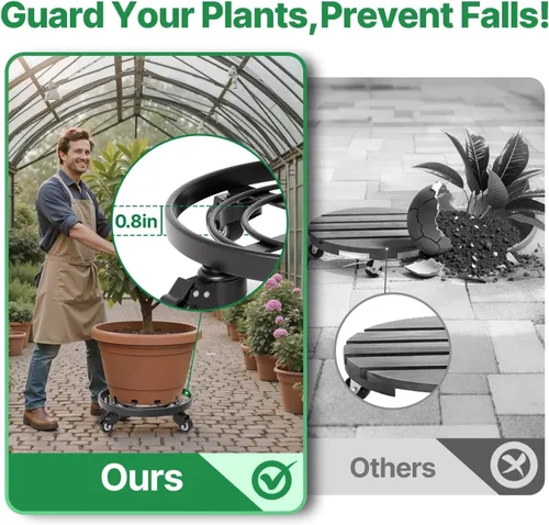 Miniatura 3 de Carrito para plantas de metal de 14”.