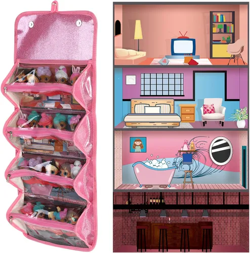 Miniatura 2 de Leeche Estuche de almacenamiento y exhibición para muñecas compatible con todas las muñecas LOL Surprise, organizador de almacenamiento fácil