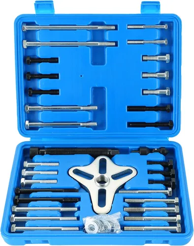 DASBET Juego de 46 piezas extractor de equilibrador armónico, kit extractor de volante, extractor de volante del motor y polea del cigüeñal, poleas